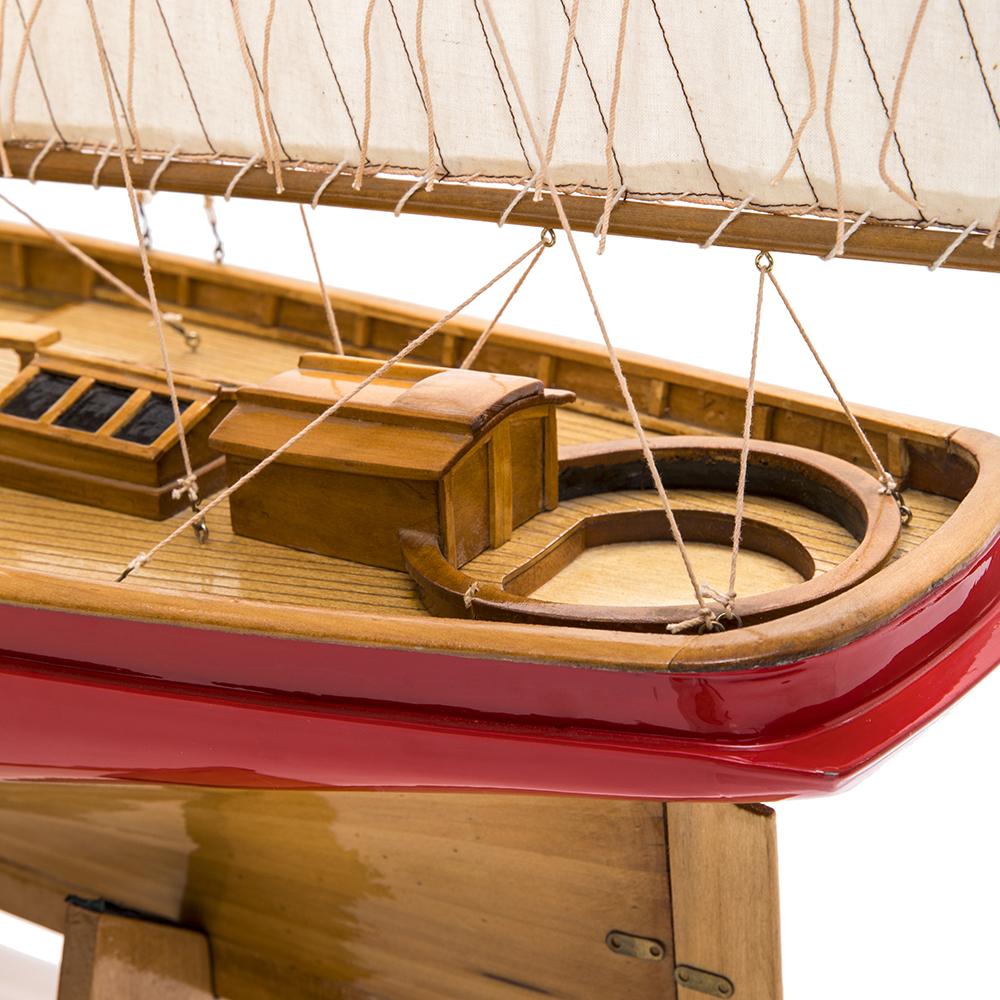 Red Painted Model Ship