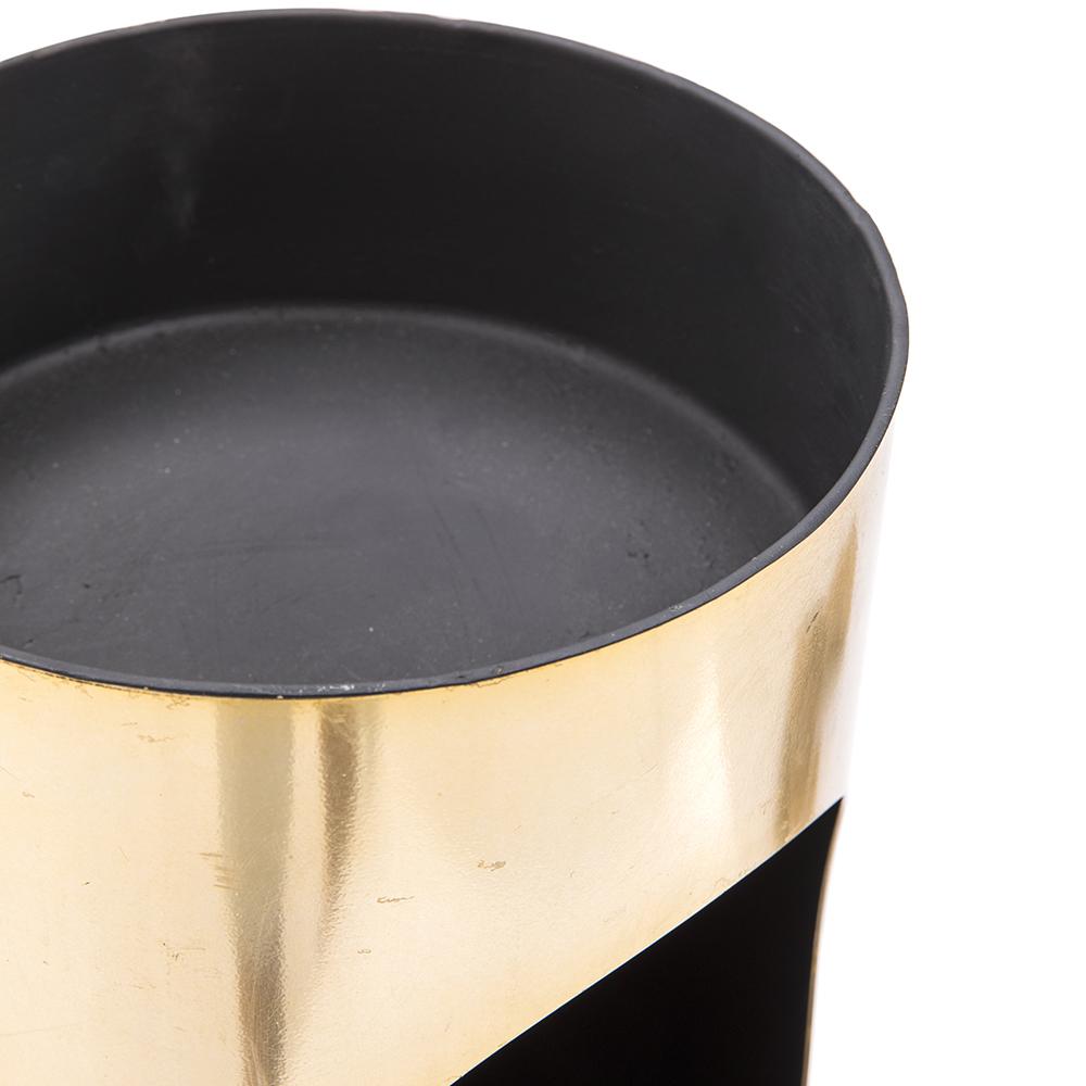Gold Cylindrical Standing Ashtray