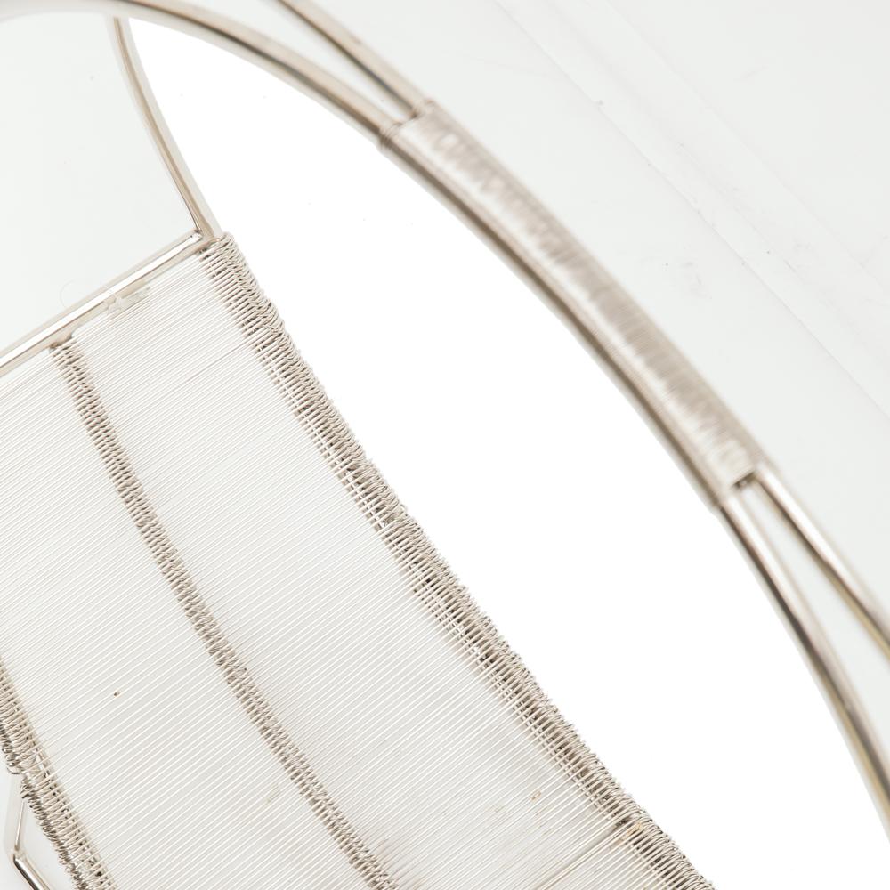 Silver Hoop Firewood Holder