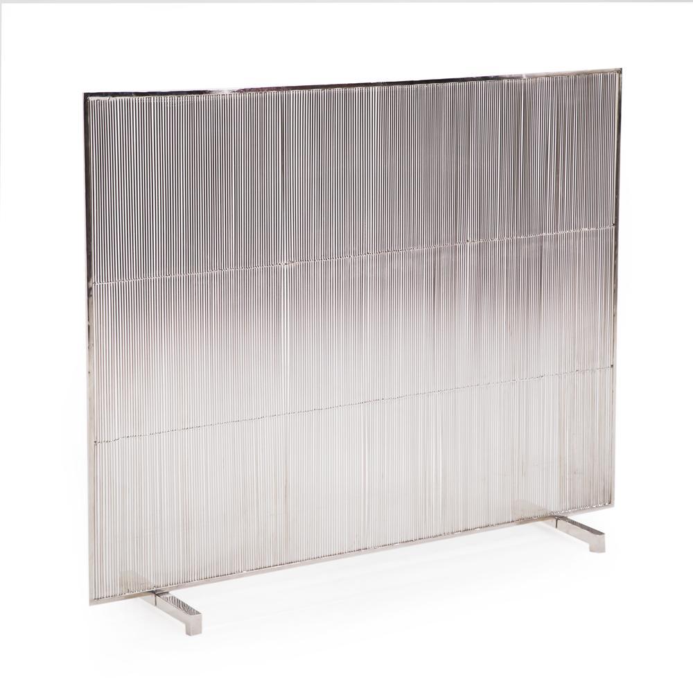 Silver Fireplace Screen