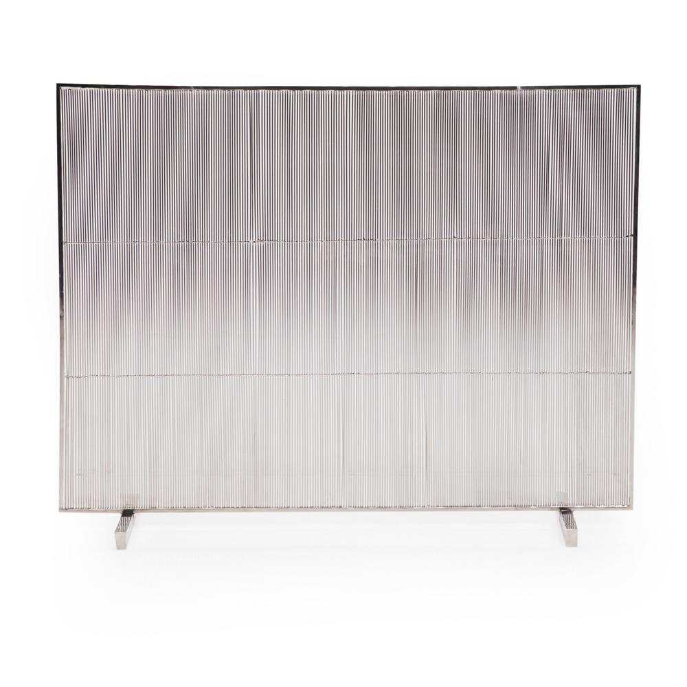 Silver Fireplace Screen