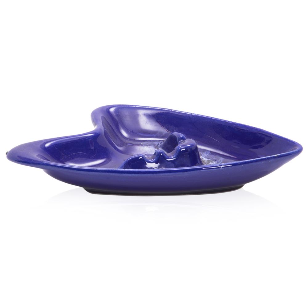 Blue Heart Shaped Ashtray