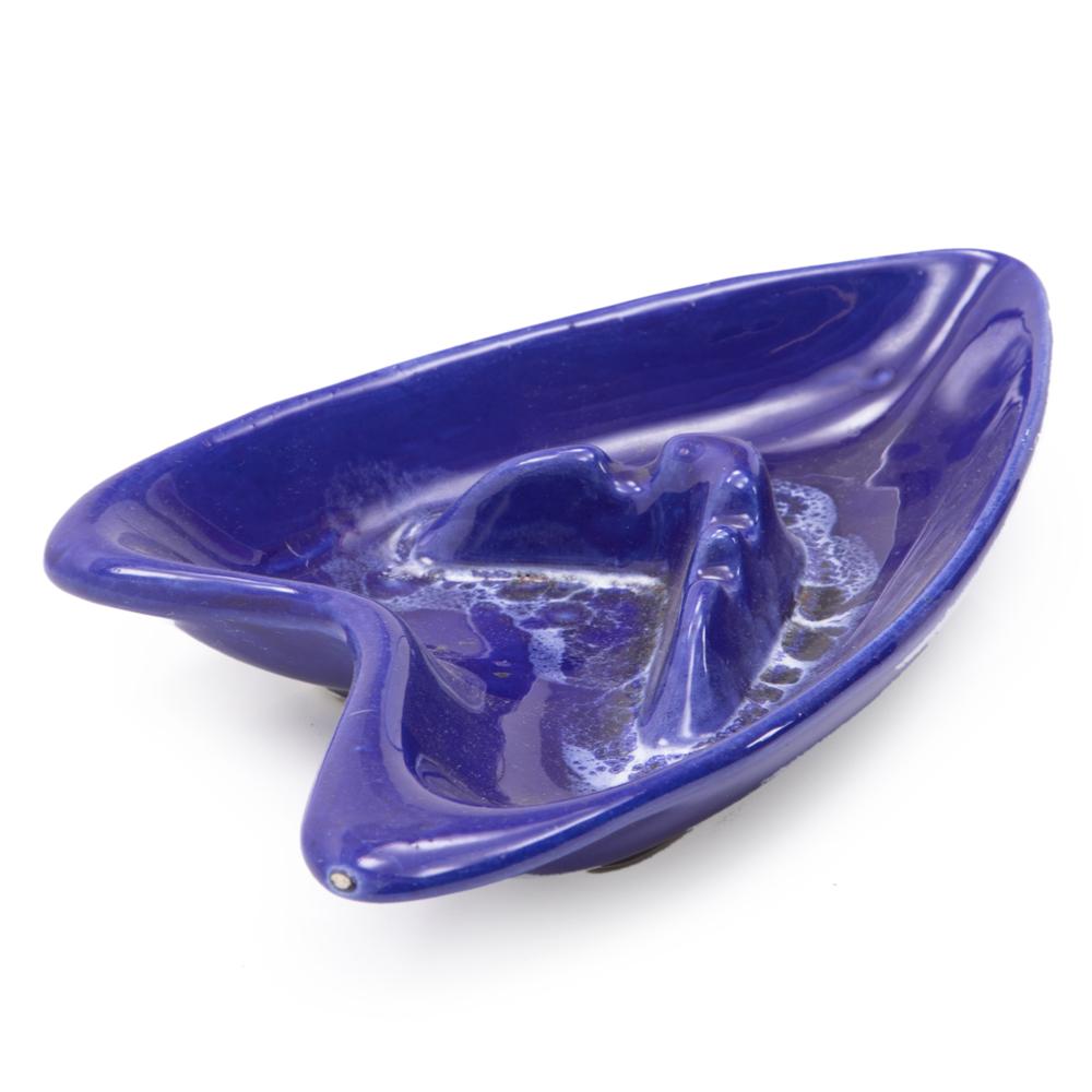 Blue Heart Shaped Ashtray