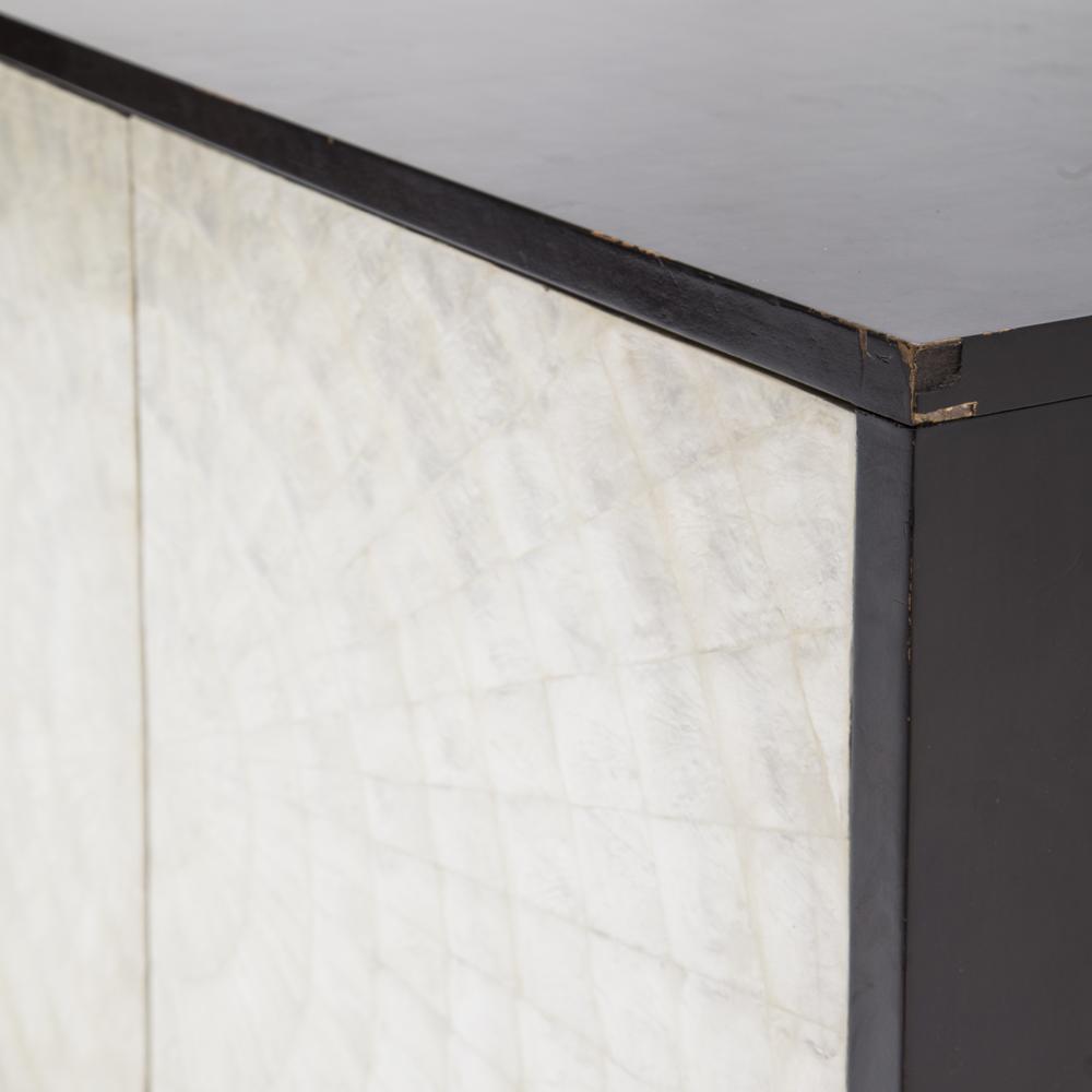 Pearl and Black Modern Credenza