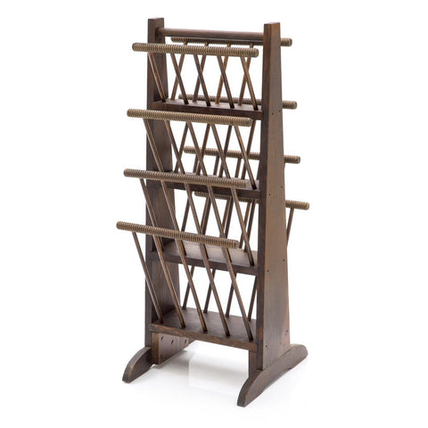 Wood Criss Cross Magazine Rack