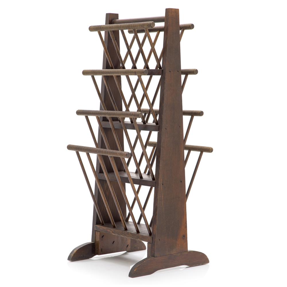 Wood Criss Cross Magazine Rack