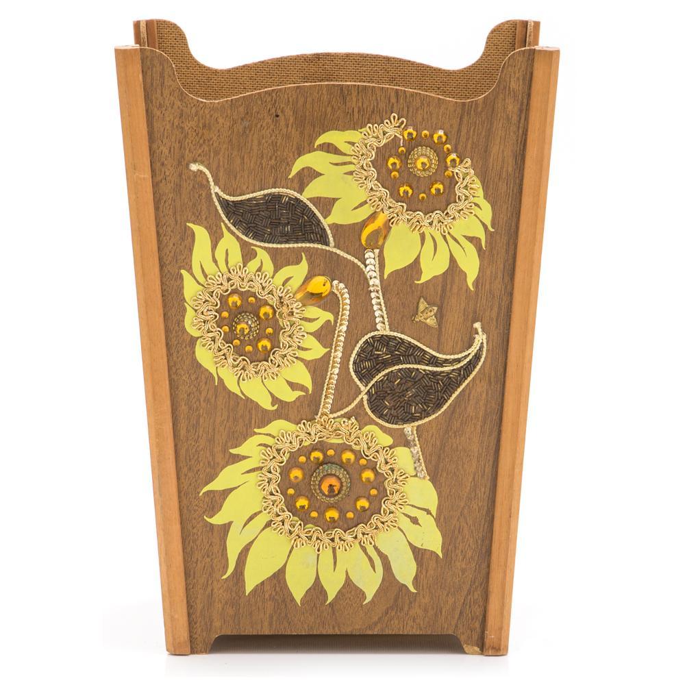 Sunflower Waste Basket