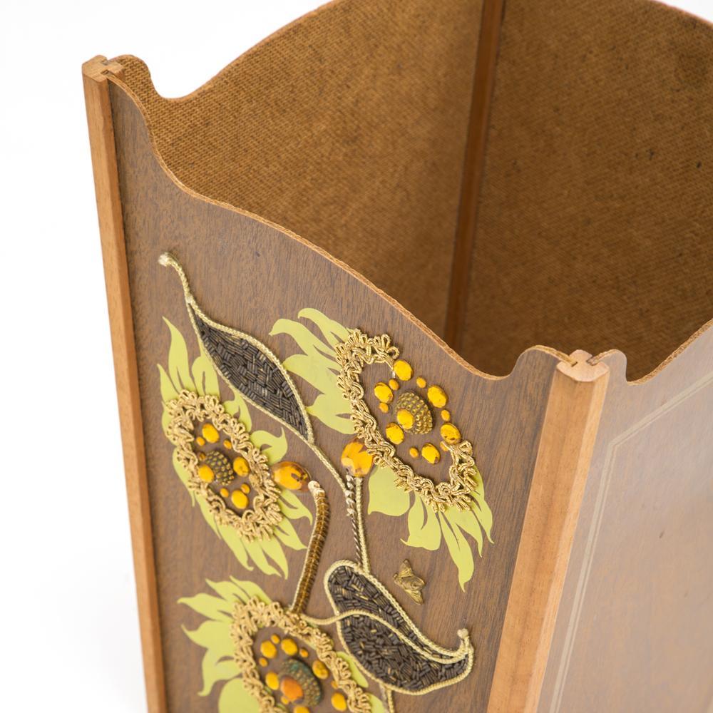 Sunflower Waste Basket