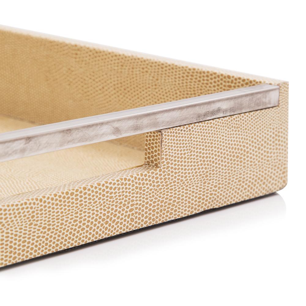 Tan Snakeskin Rectangle Tray