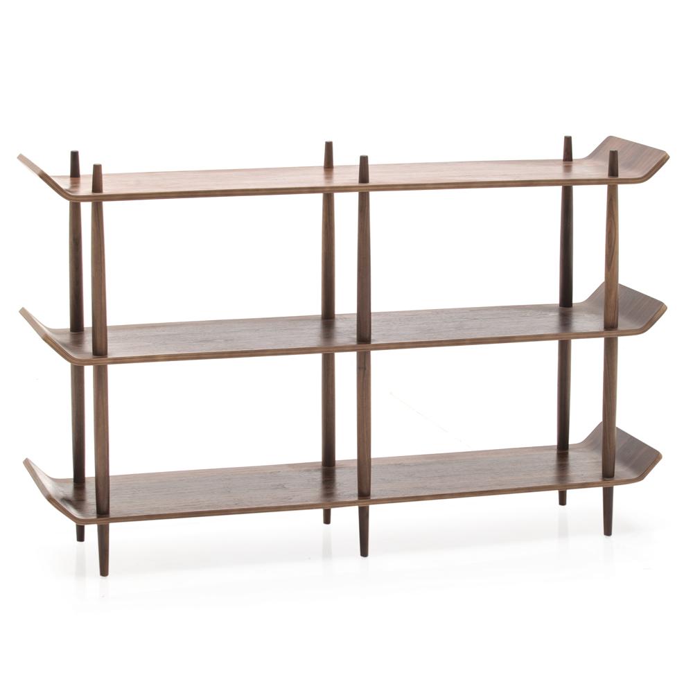 Mid Century Wood 3-Tier Book Shelf