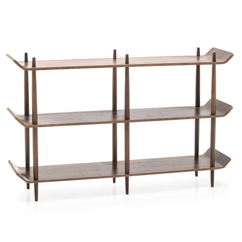 Mid Century Wood 3-Tier Book Shelf