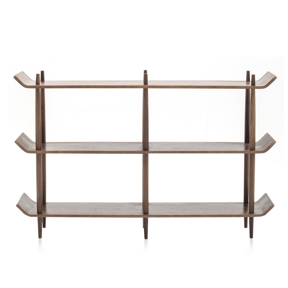 Mid Century Wood 3-Tier Book Shelf