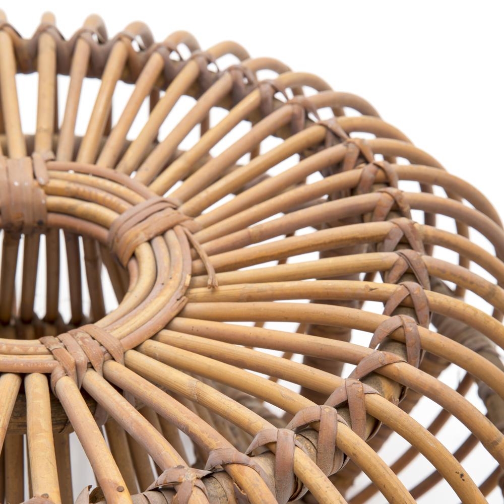 Rounded Bamboo Ottoman