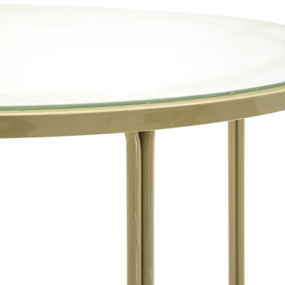 Matte Gold Round Top Patio Dining Table