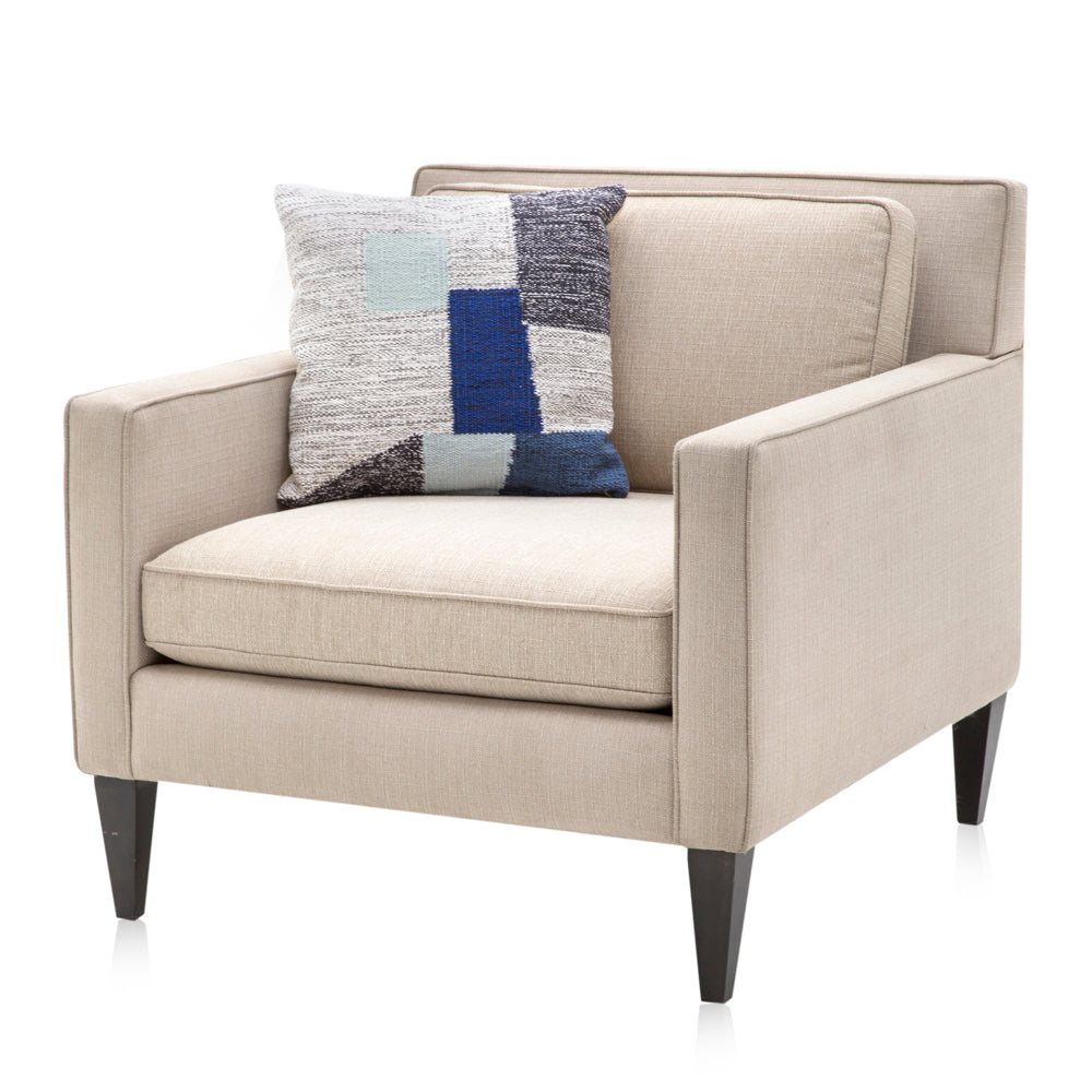 Blue Geometric Squares Pillow