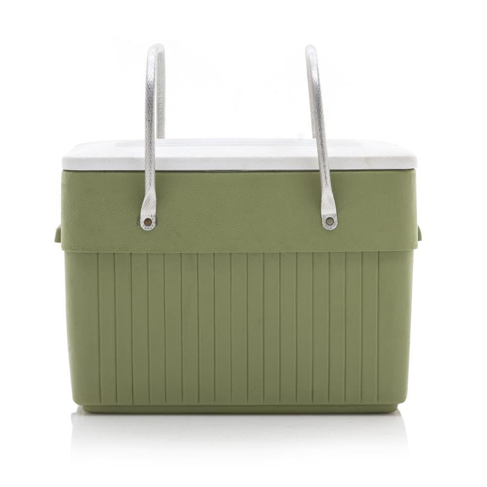 Green Olive Vintage Plastic Cooler