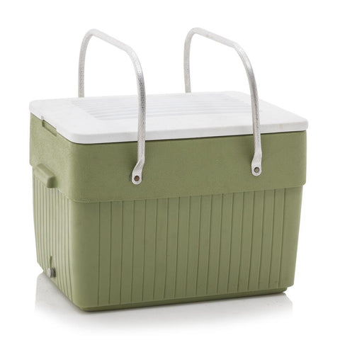 Green Olive Vintage Plastic Cooler