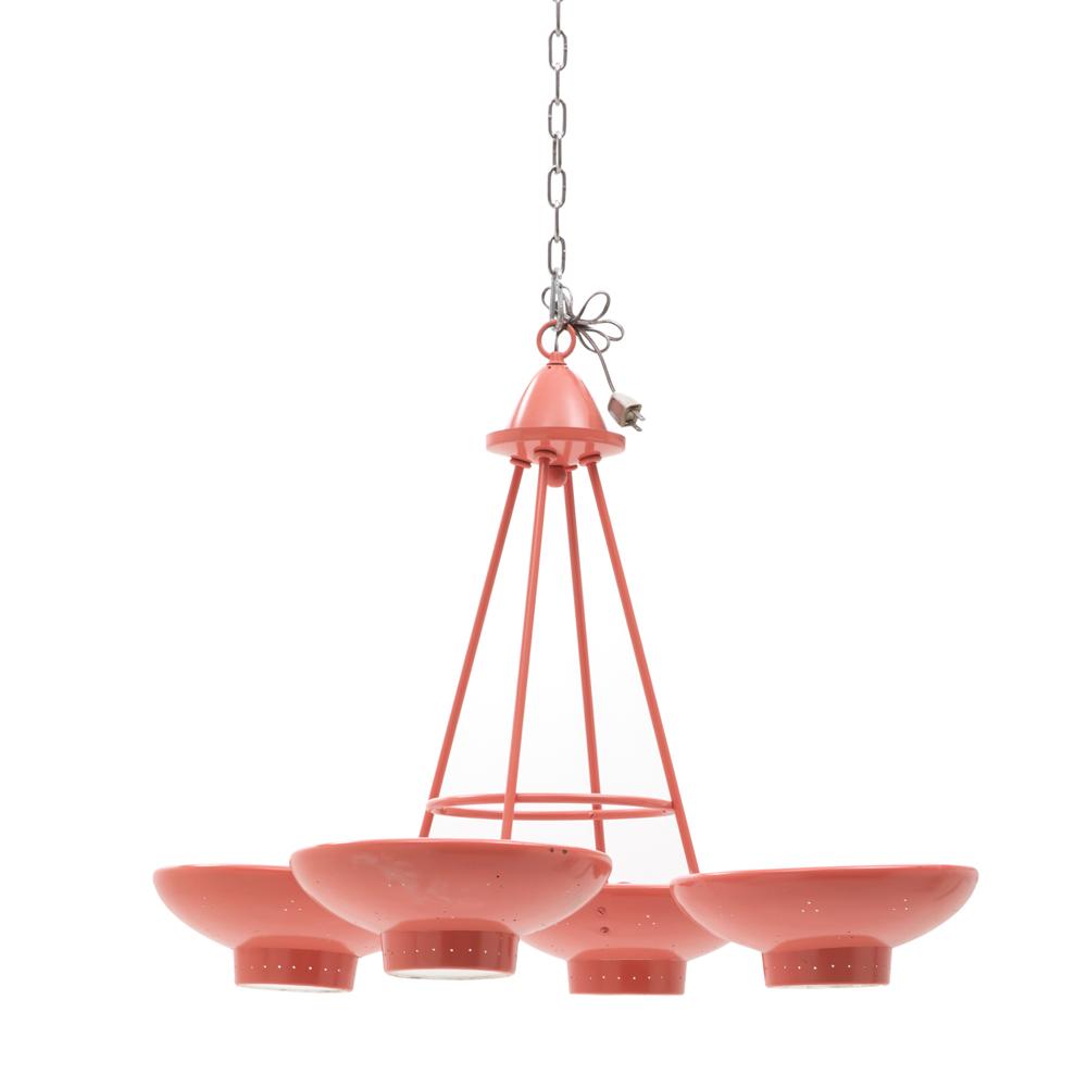 Red Saucer Pendant Light