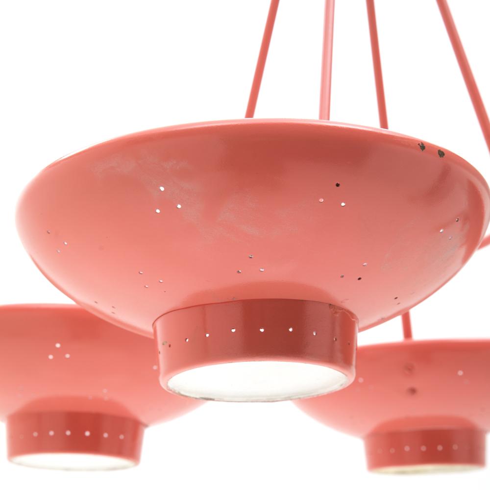 Red Saucer Pendant Light