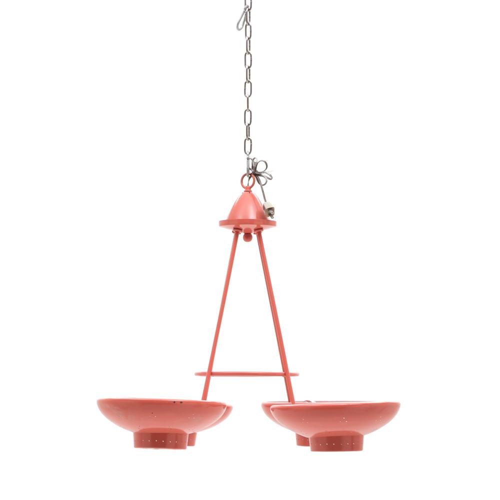 Red Saucer Pendant Light