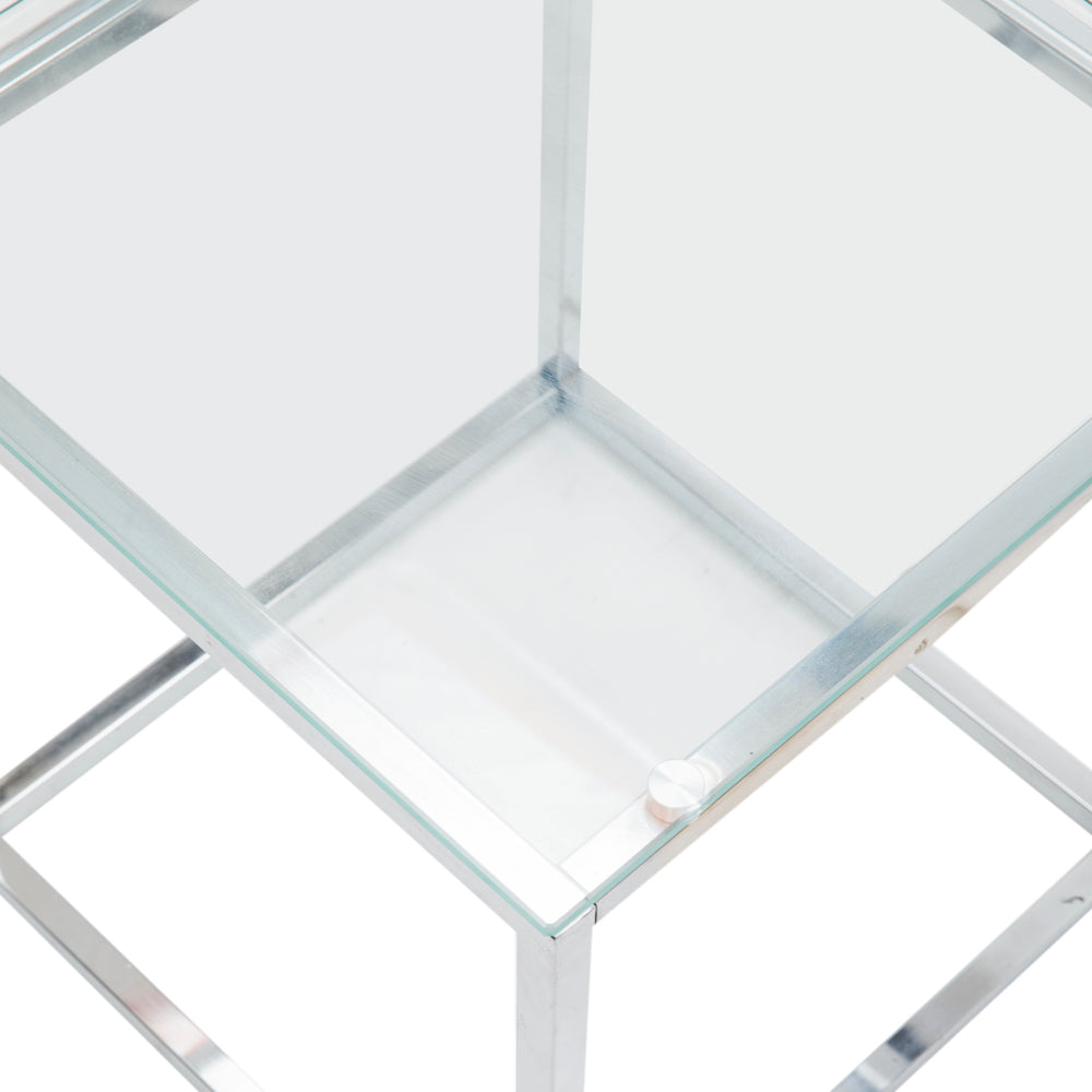 Chrome Square Side Table