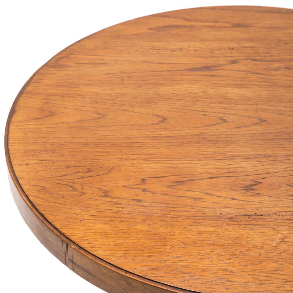 Wood Traditional Circle Side Table