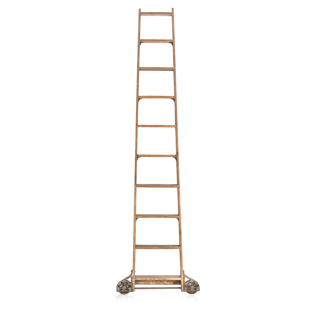 Wood Rolling Library Ladder