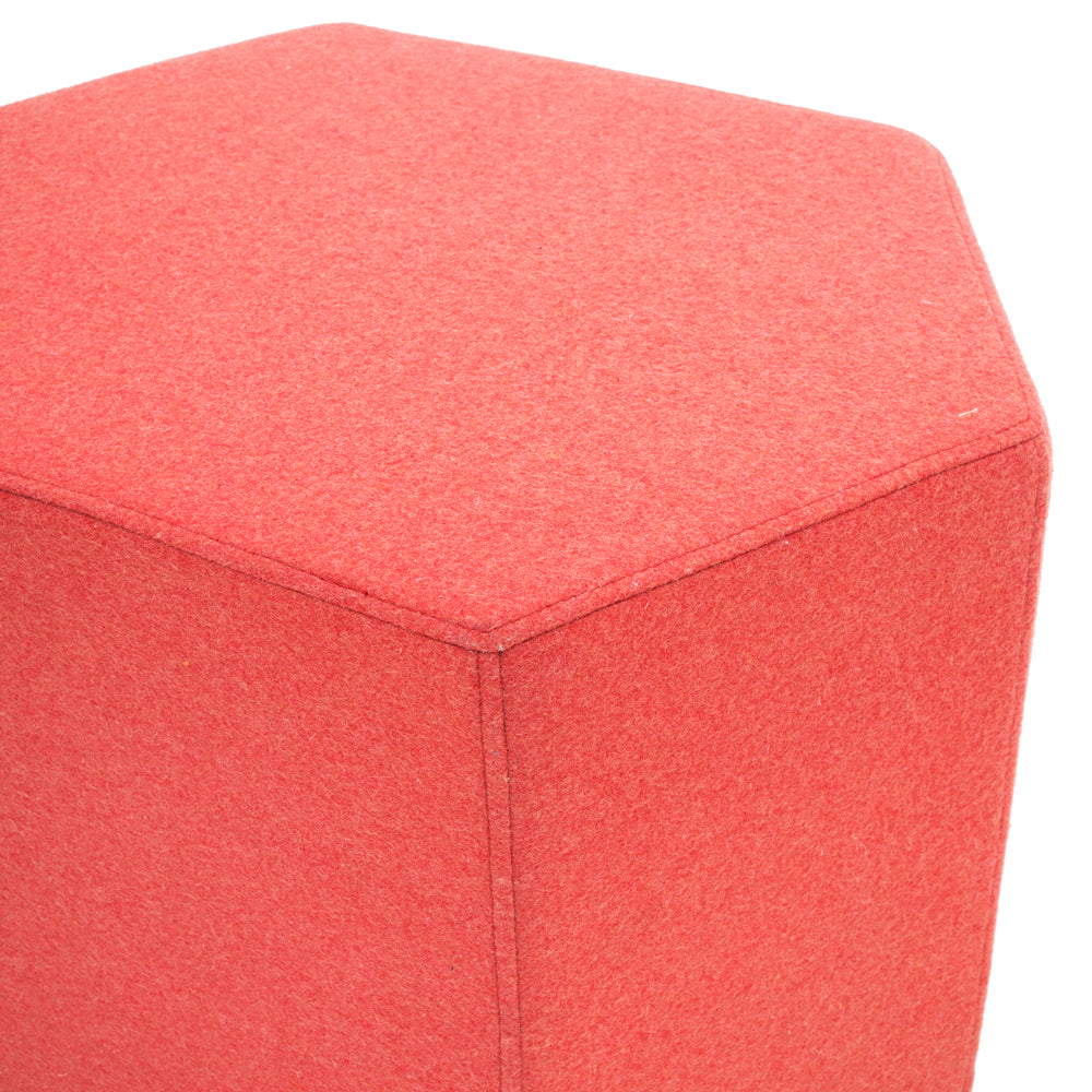 Hexagonal Ottoman - Dusted Red
