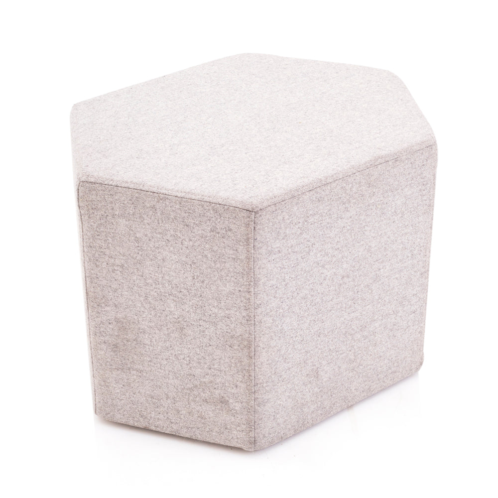 Hexagonal Ottoman - Grey