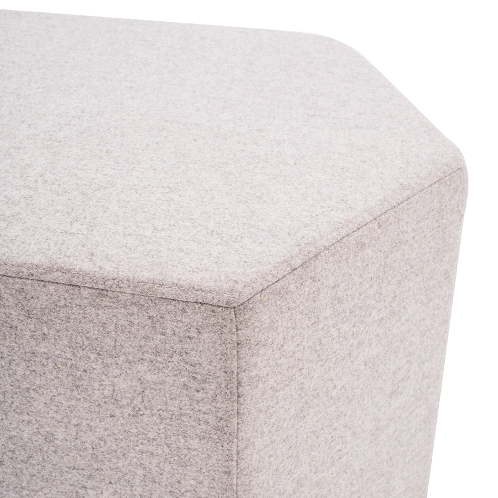 Hexagonal Ottoman - Grey