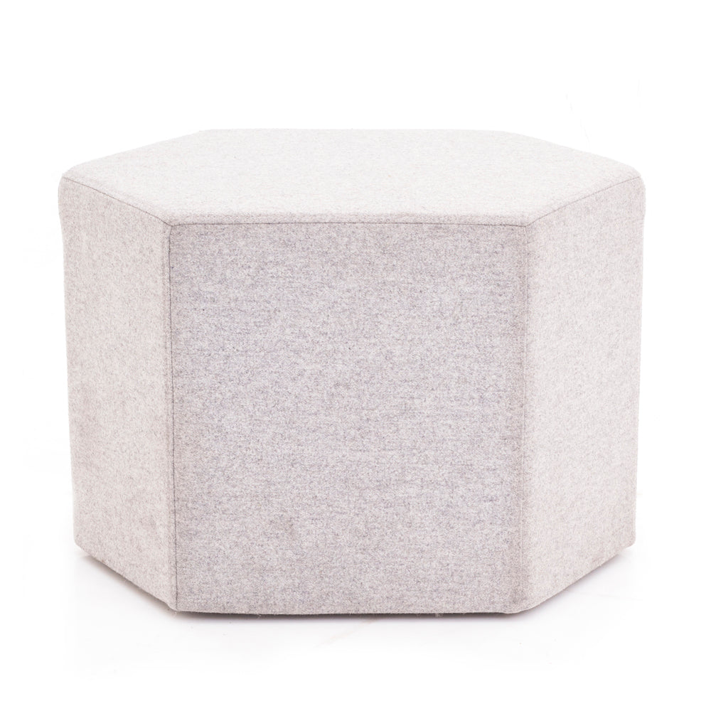 Hexagonal Ottoman - Grey