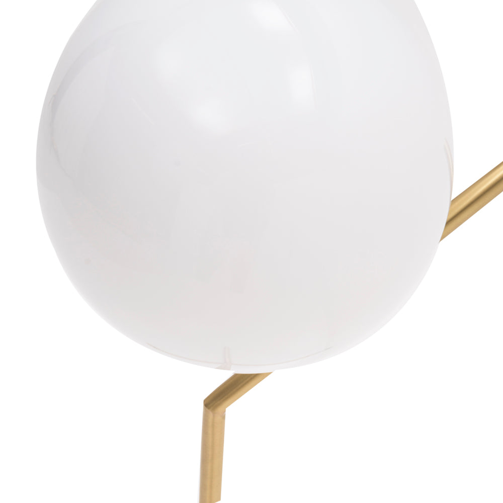 Gold Stemmed Orb Light
