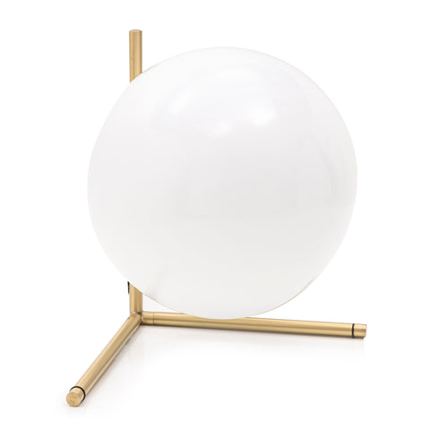 Gold Stemmed Orb Light
