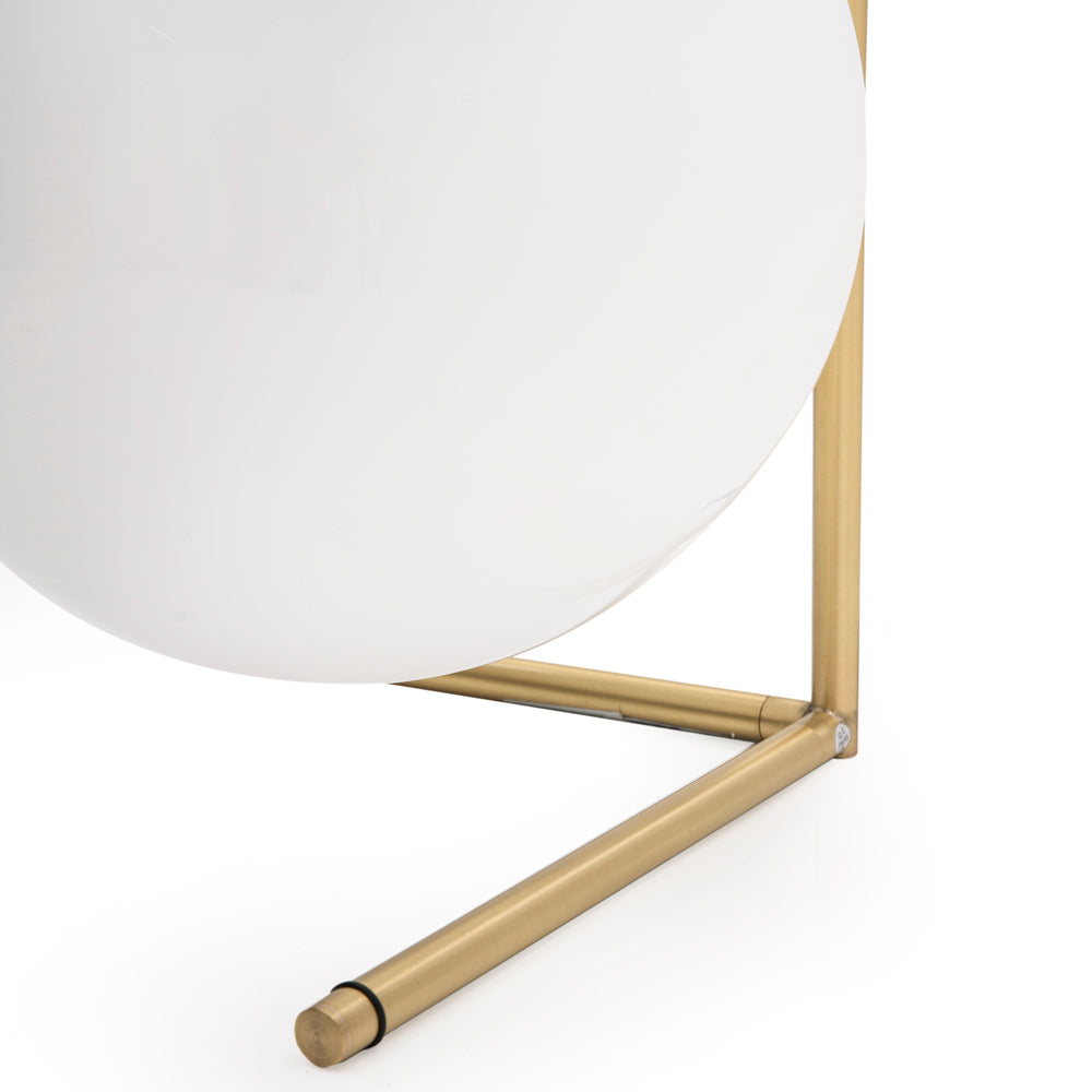 Gold Stemmed Orb Light