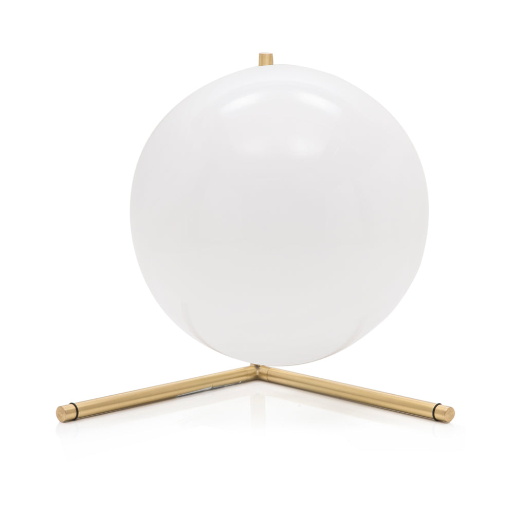 Gold Stemmed Orb Light