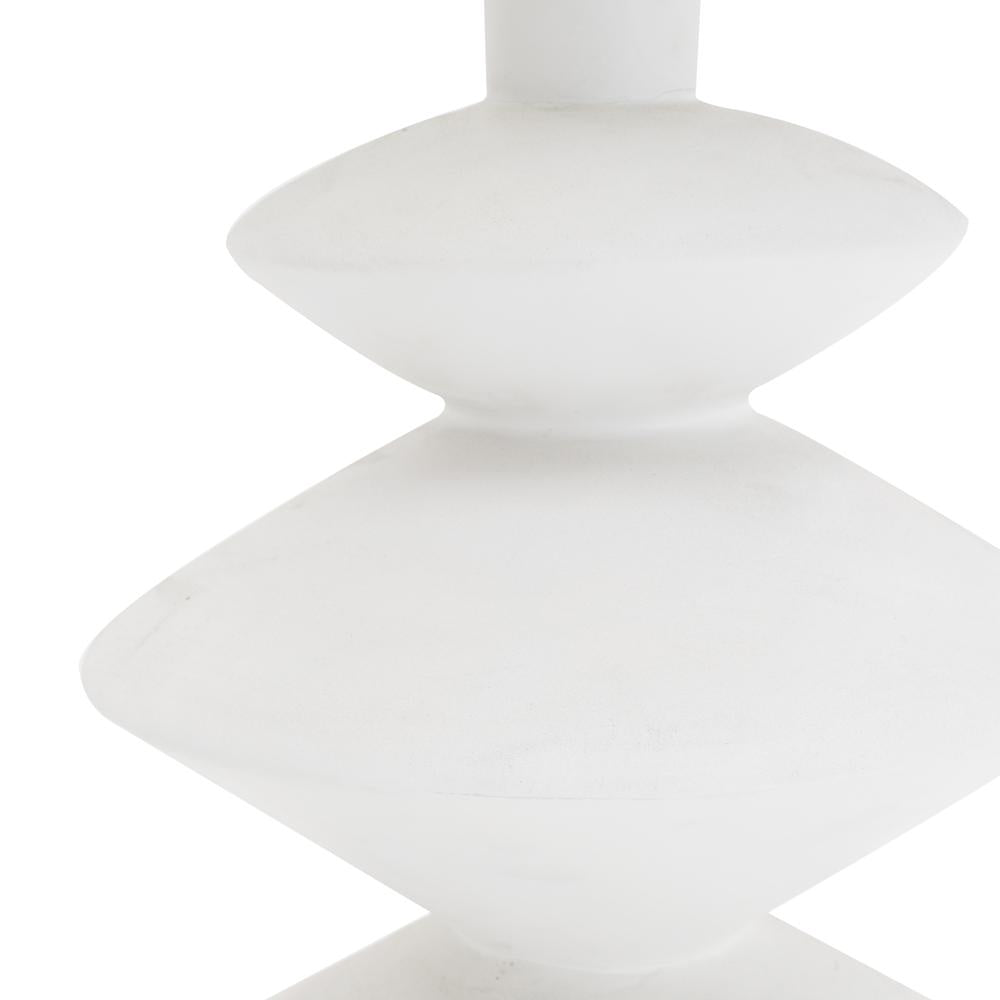 White Contemporary Three Tiered Lamp