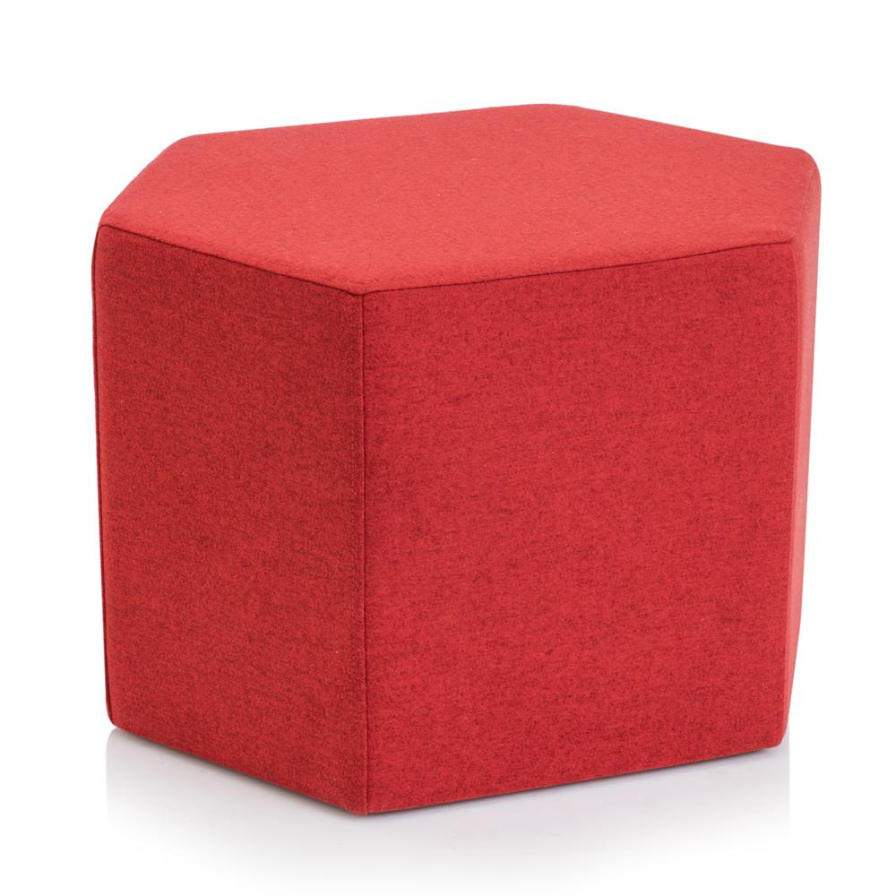 Hexagon Ottoman-Red