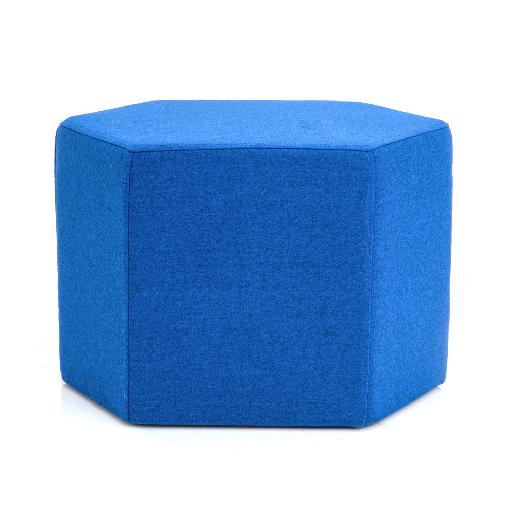 Hexagonal Ottoman - Royal Blue