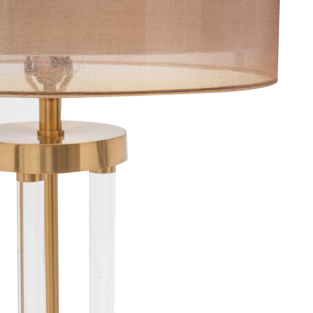 Lucite and Gold Table Lamp