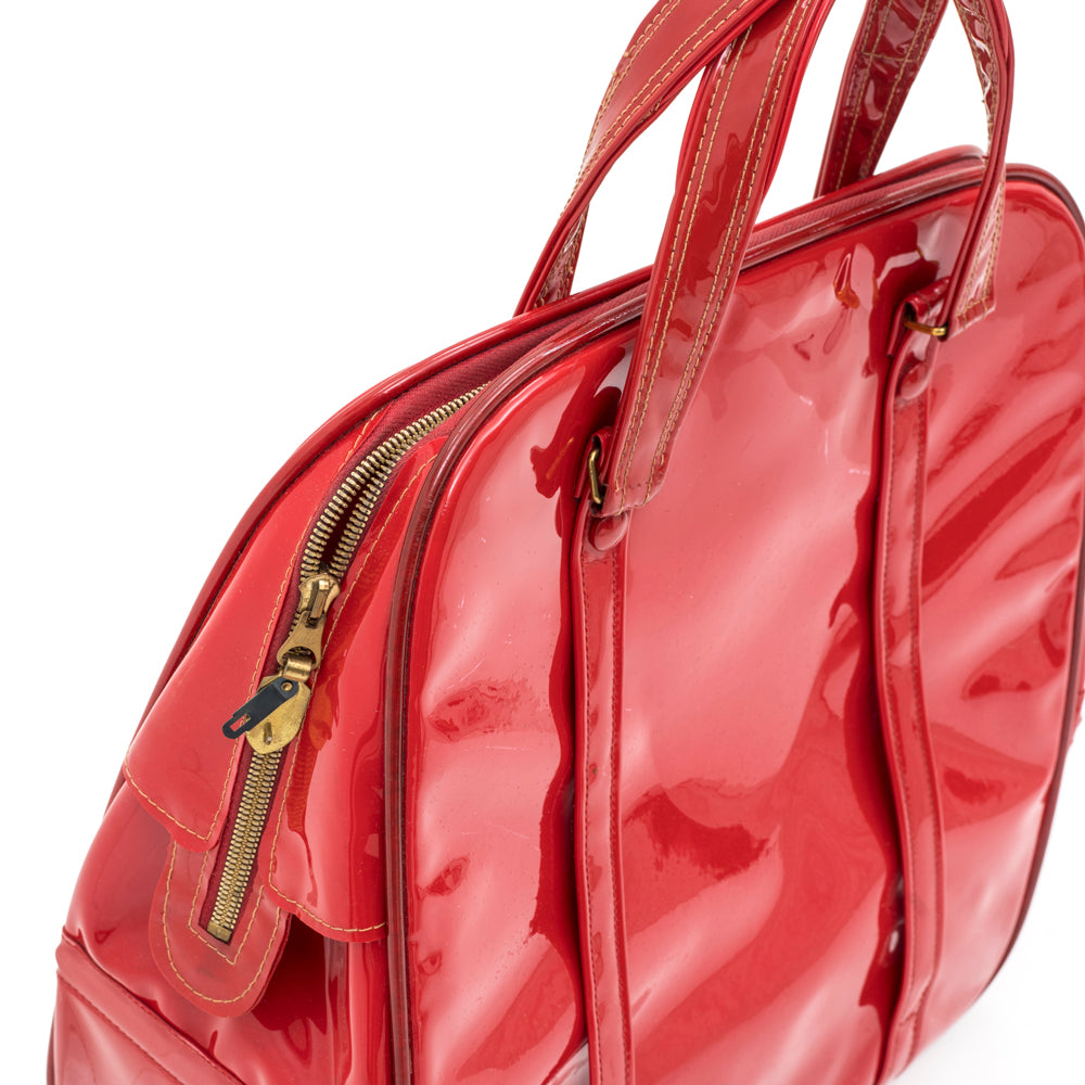 Red Vinyl Bowling Bag