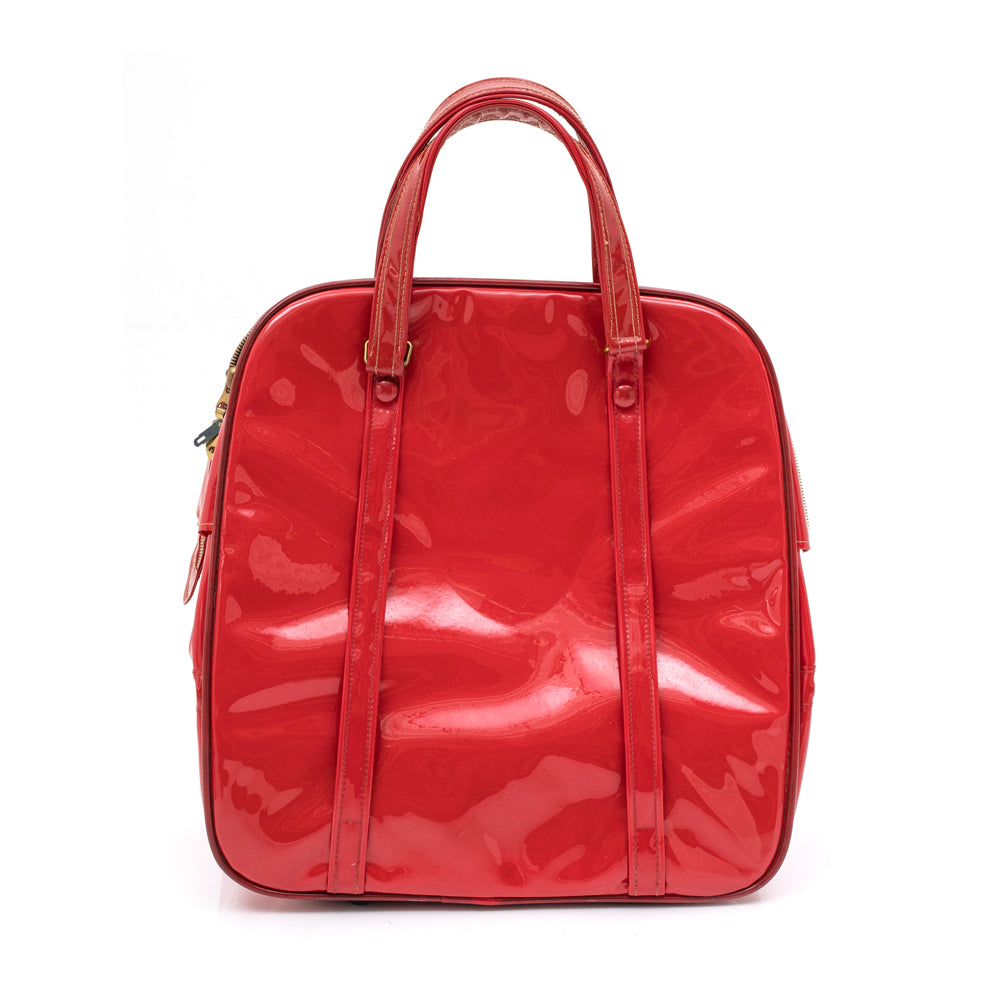 Red Vinyl Bowling Bag