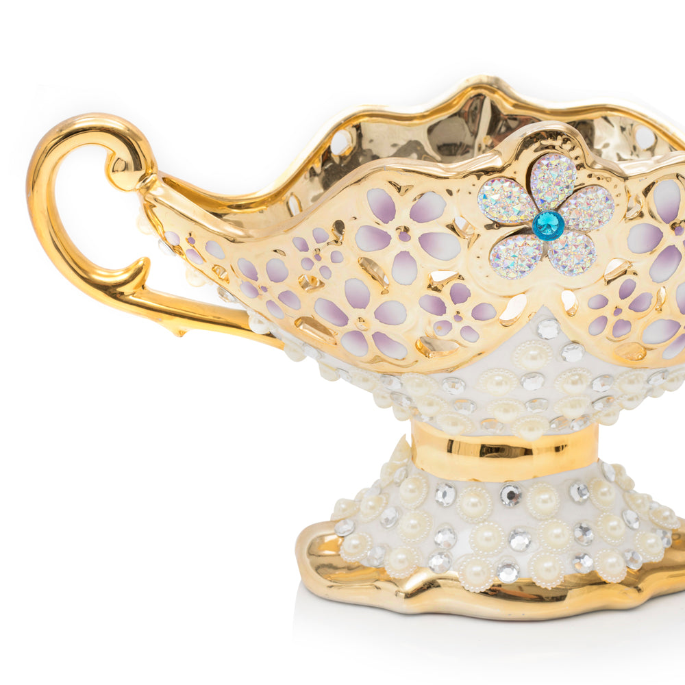 Ornate Gold and Jeweled Gene Vase