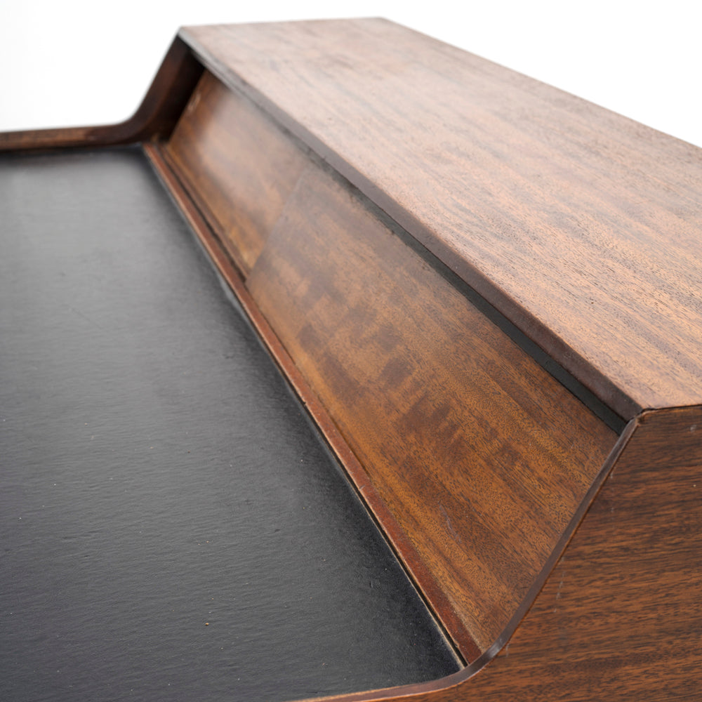 Small Black and Wood Mid Century Desk