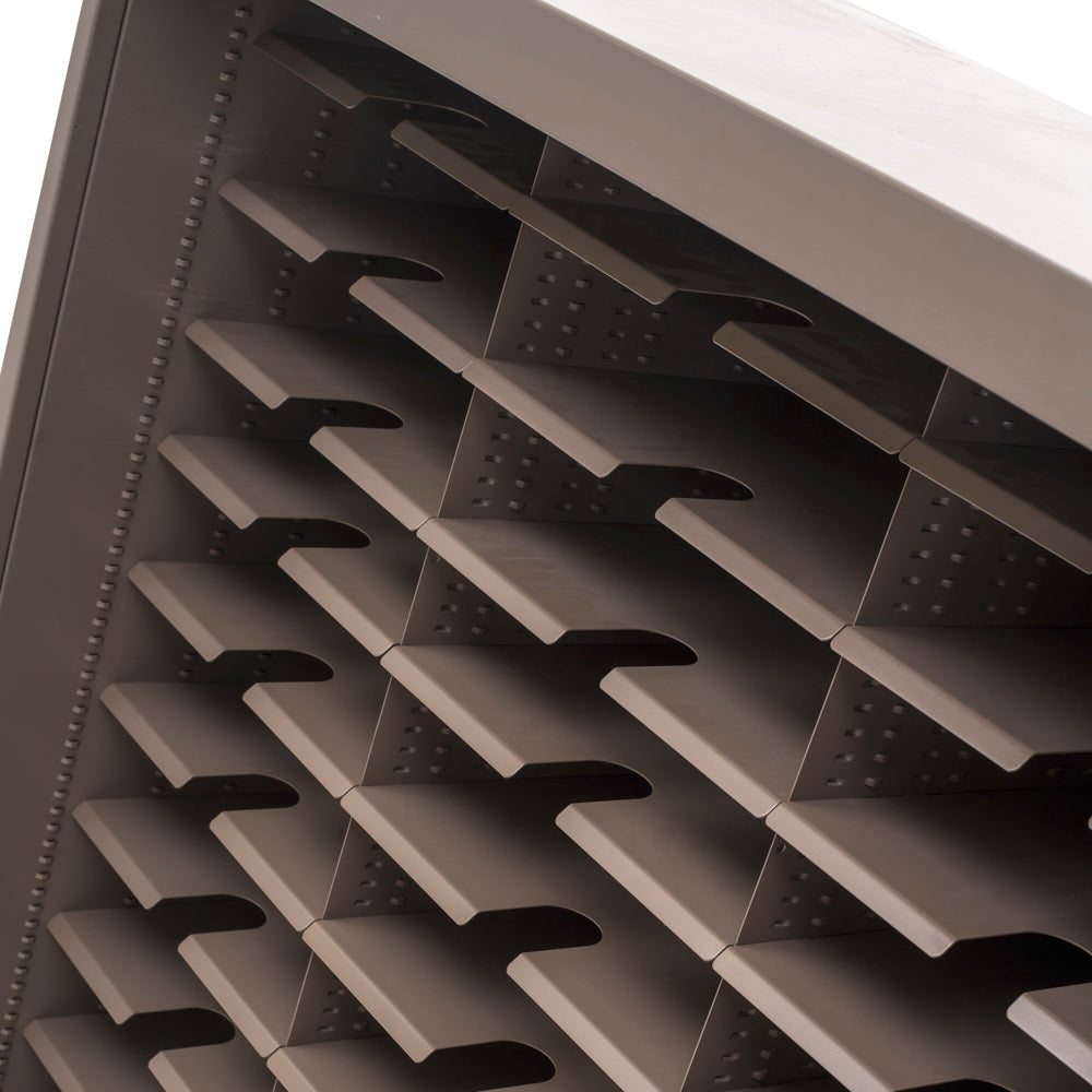Grey Metal Open Filing Shelf