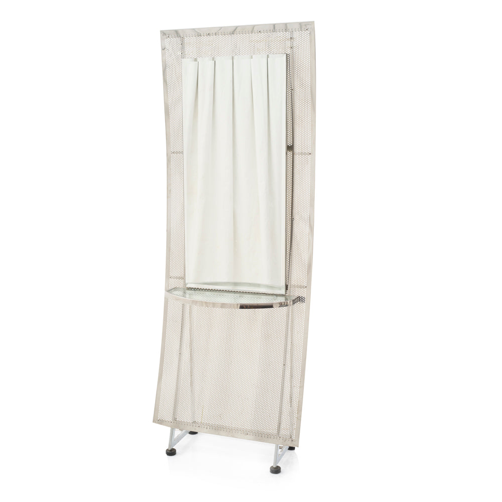 Silver Floor Screen Standing Mirror
