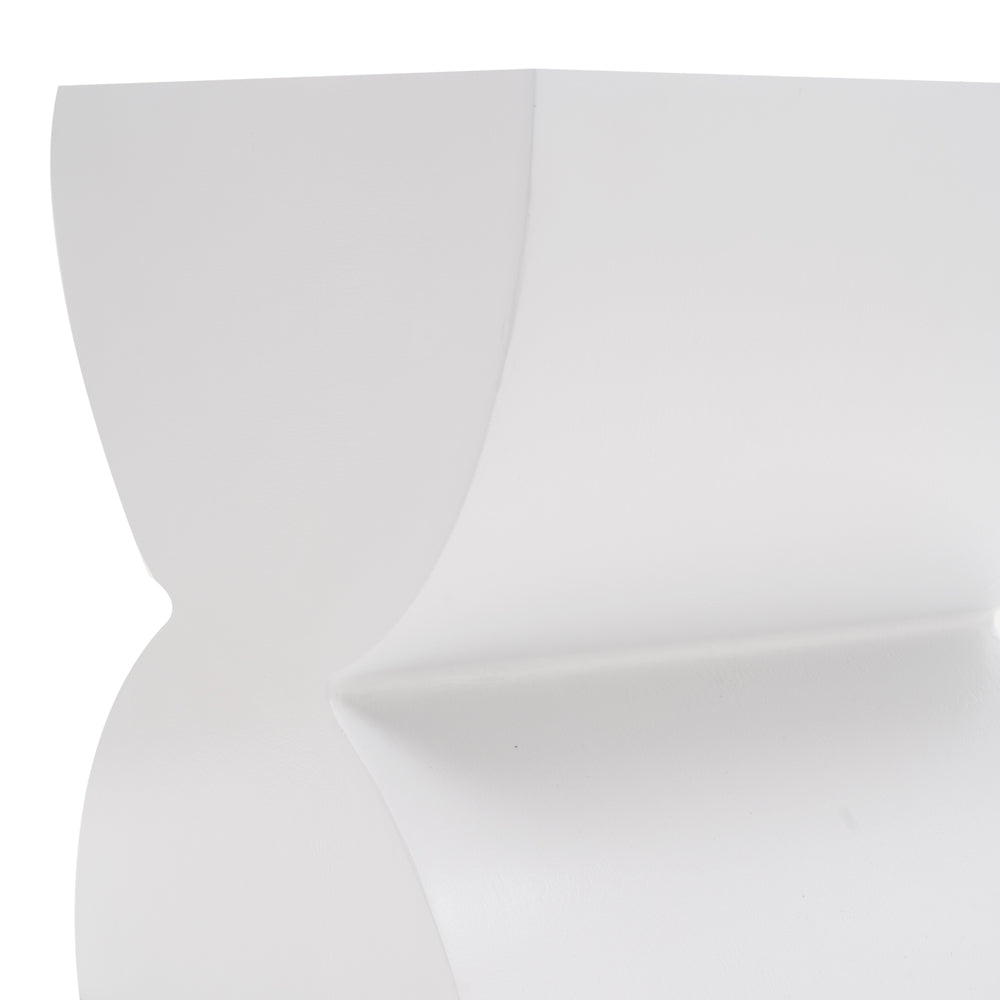 White Short Flat Hourglass Pedestal