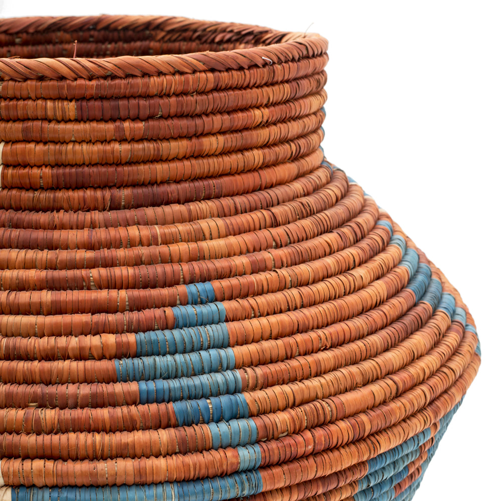 Red Brown Southwest Woven Basket (A+D)