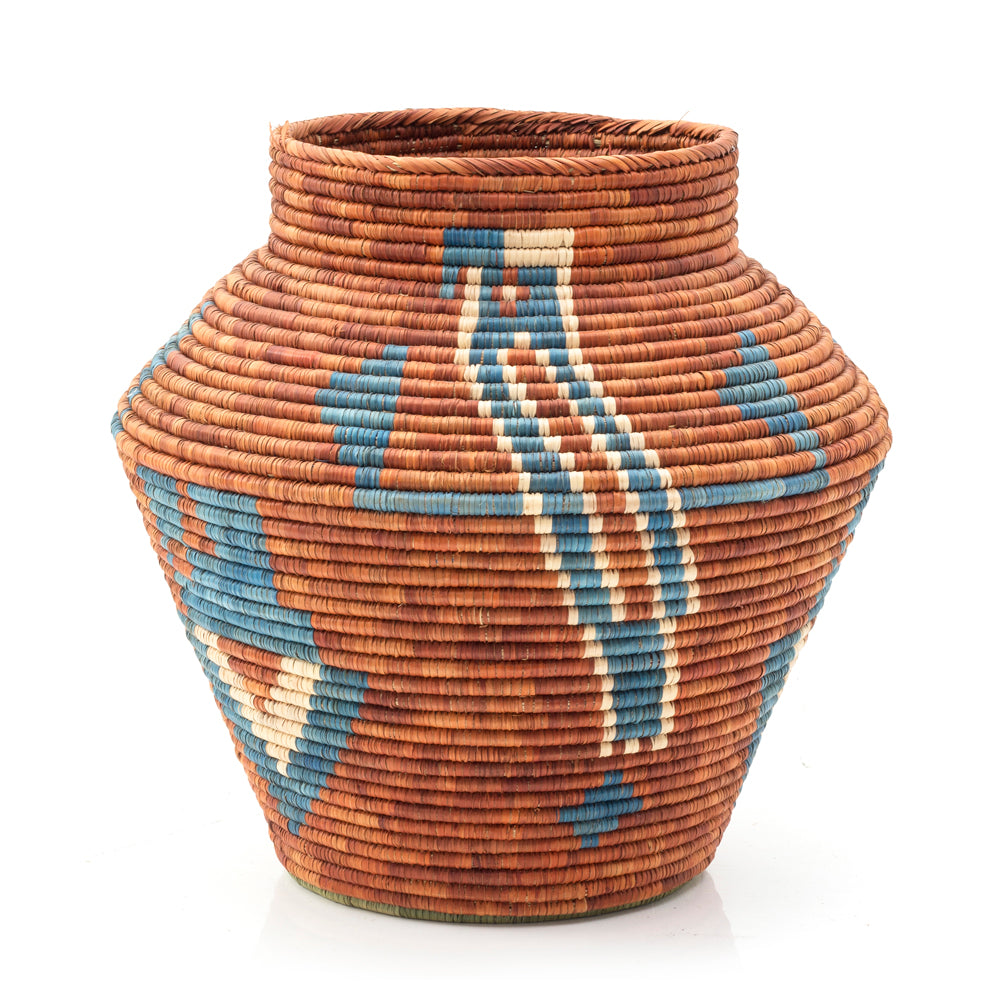Red Brown Southwest Woven Basket (A+D)