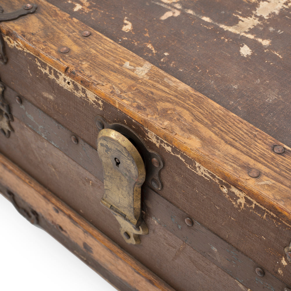 Large Flat Rustic Brown Trunk
