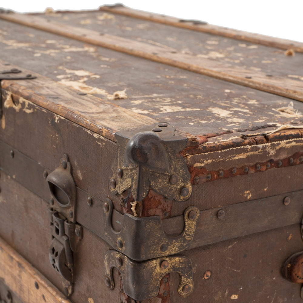 Large Flat Rustic Brown Trunk